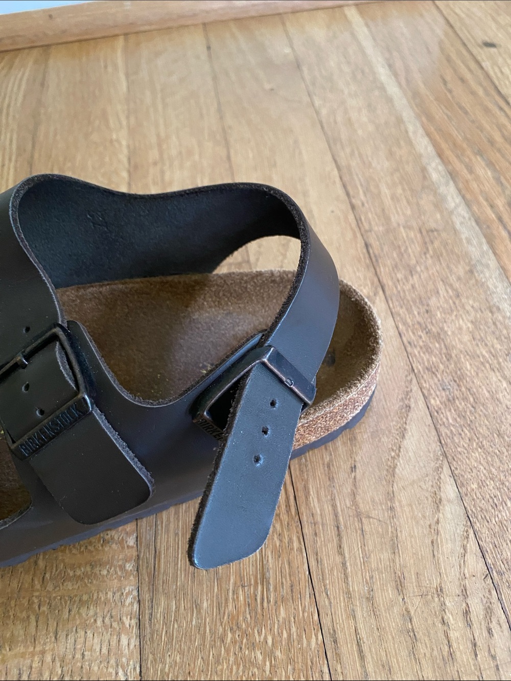 Birkenstock Milano 36, Dark Brown Two-Strap Leather Sandals - Picture 13 of 17